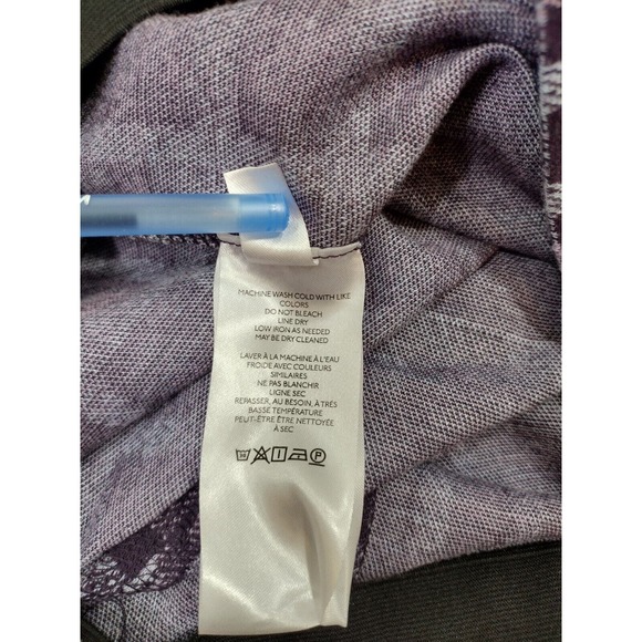 Maeve Anthropologie Pants Women's XS Purple Plaid Crop Kick Flare Knit Pull On - Picture 5 of 8